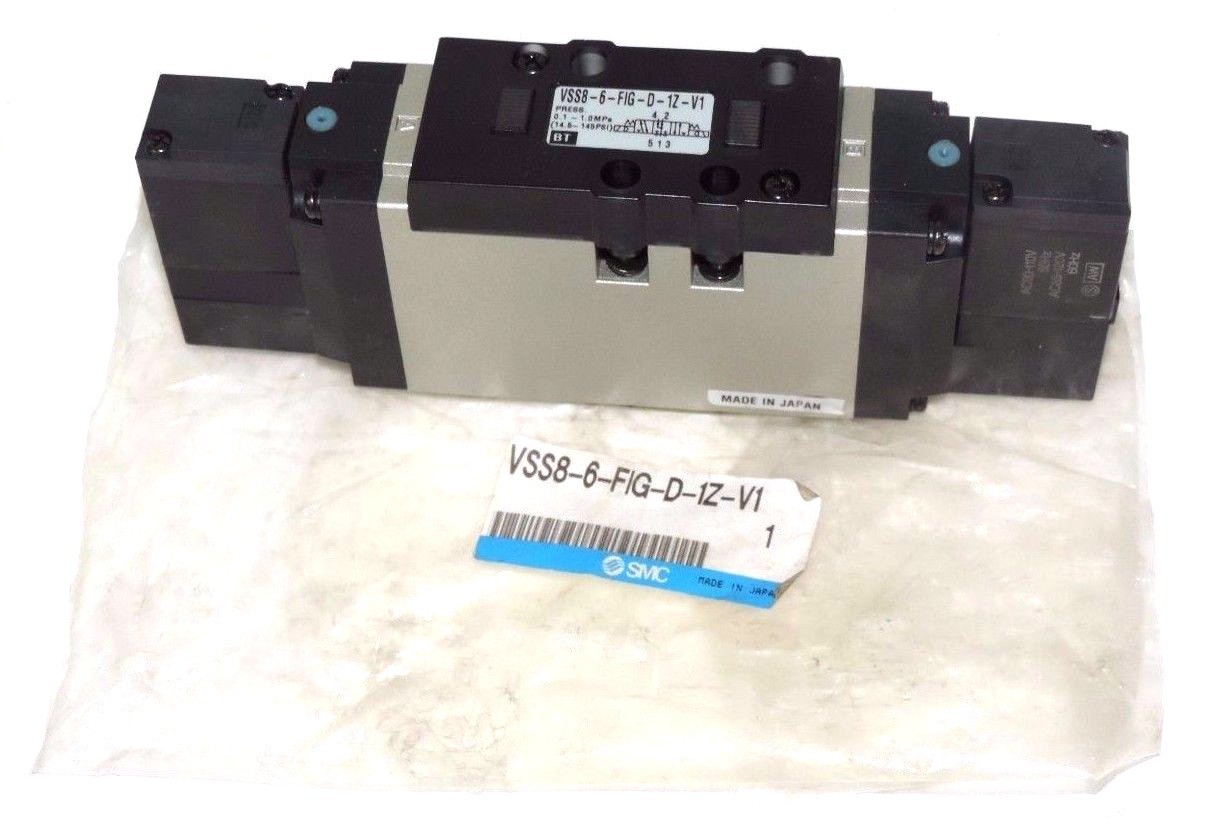 Used NEW SMC VSS8-6-FIG-D-1Z-V1 VALVE VSS86FIGD1ZV1, 0.1~1.0MPa - MISSING GASKET