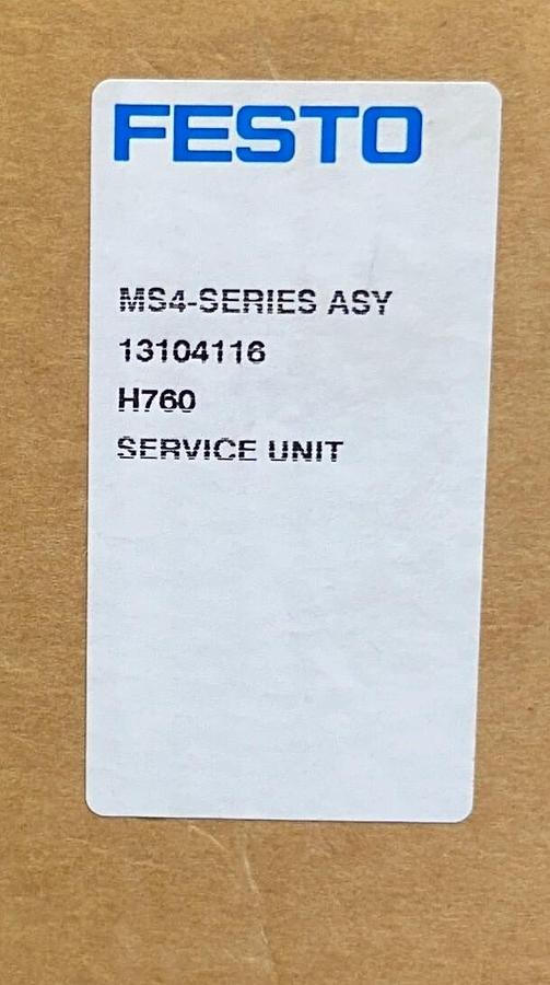 Used NEW FESTO 13104116 / MS4-SERIES ASSEMBLY SERVICE UNIT H760 COMPLETE NSMP