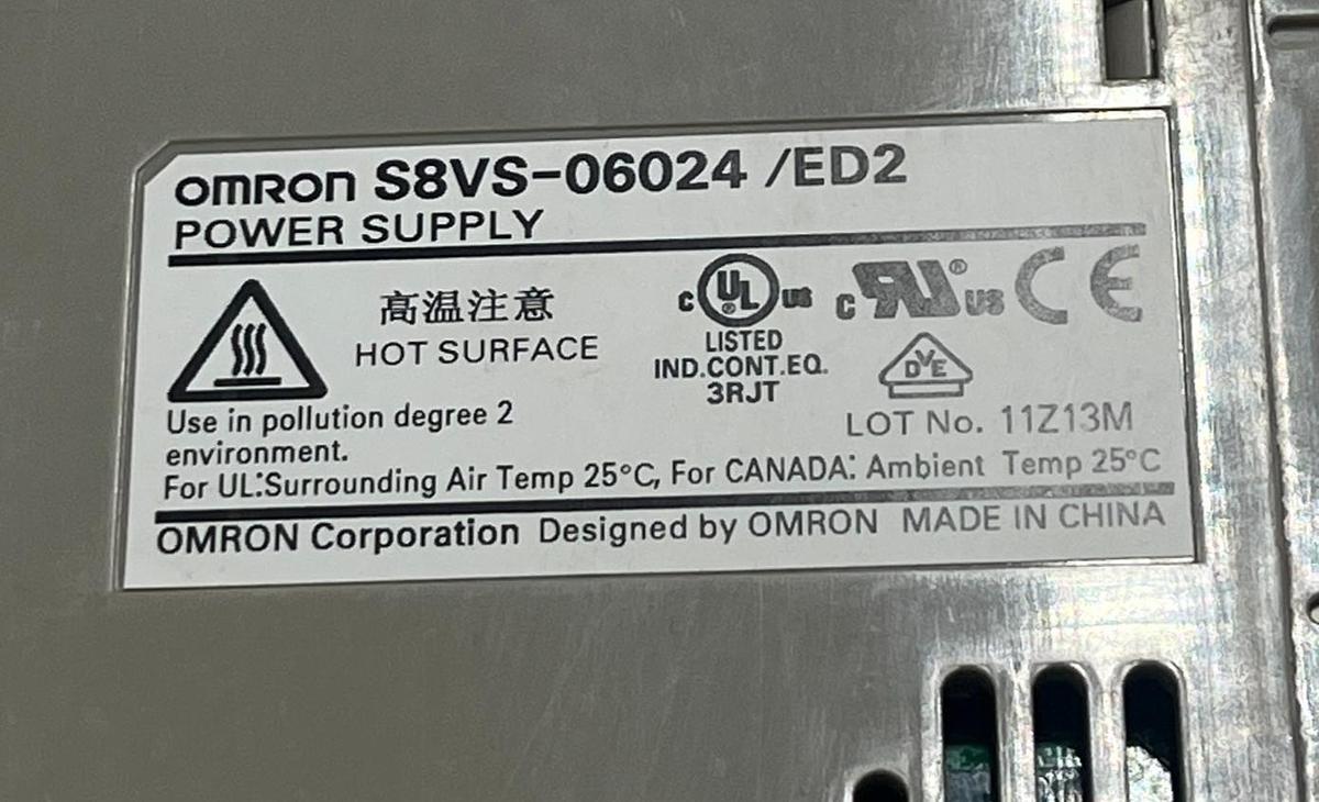 Used Lot of 3: Omron S8VS-06024/ED2 Switch Mode Power Supply 24VDC 2.5A 60W