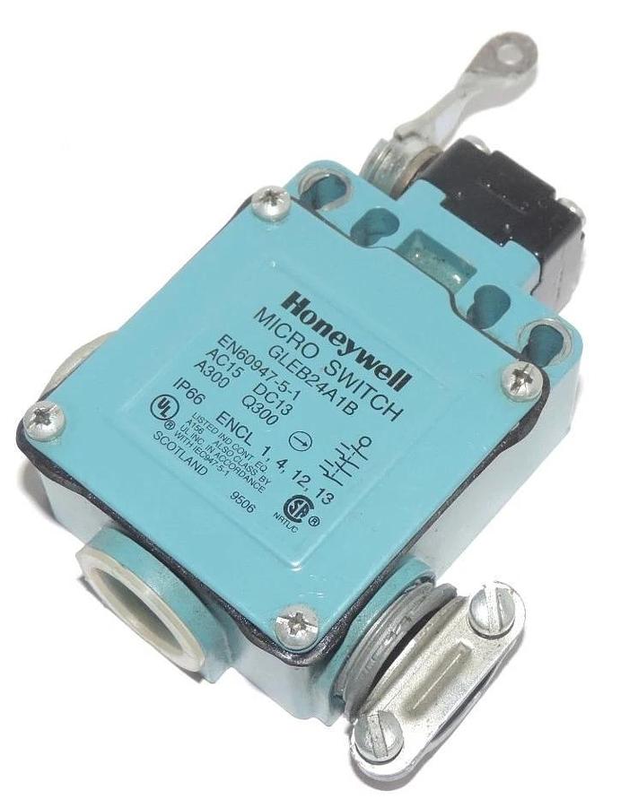 Used LOT OF 2 HONEYWELL MICRO SWITCH EN60947-5-1 LIMIT SWITCHS GLEB24A1B