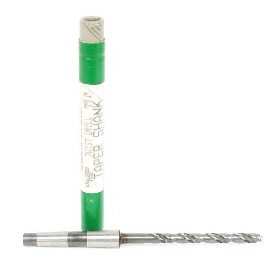 NEW PRECISION 20018 TYPE 209 HIGH SPEED STEEL TWIST DRILL TAPER SHANK, 9/32"