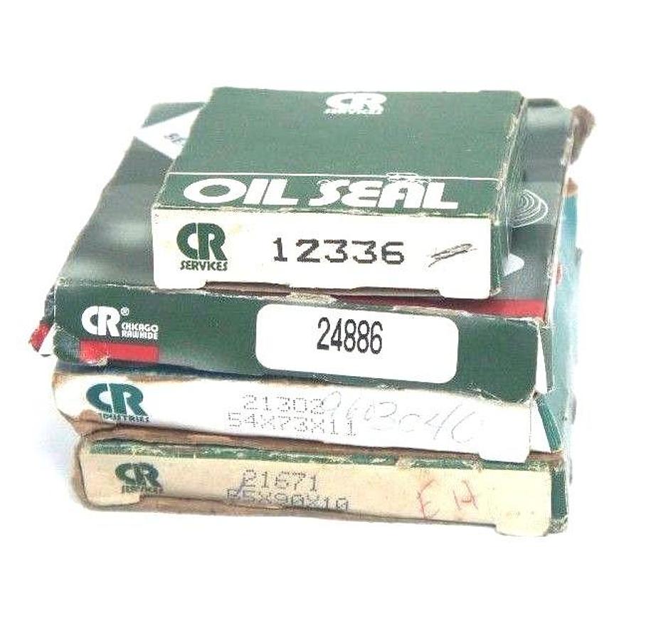 LOT OF 4 NEW CHICAGO RAWHIDE OIL SEALS 12336 , 24886 , 21303 , 21671