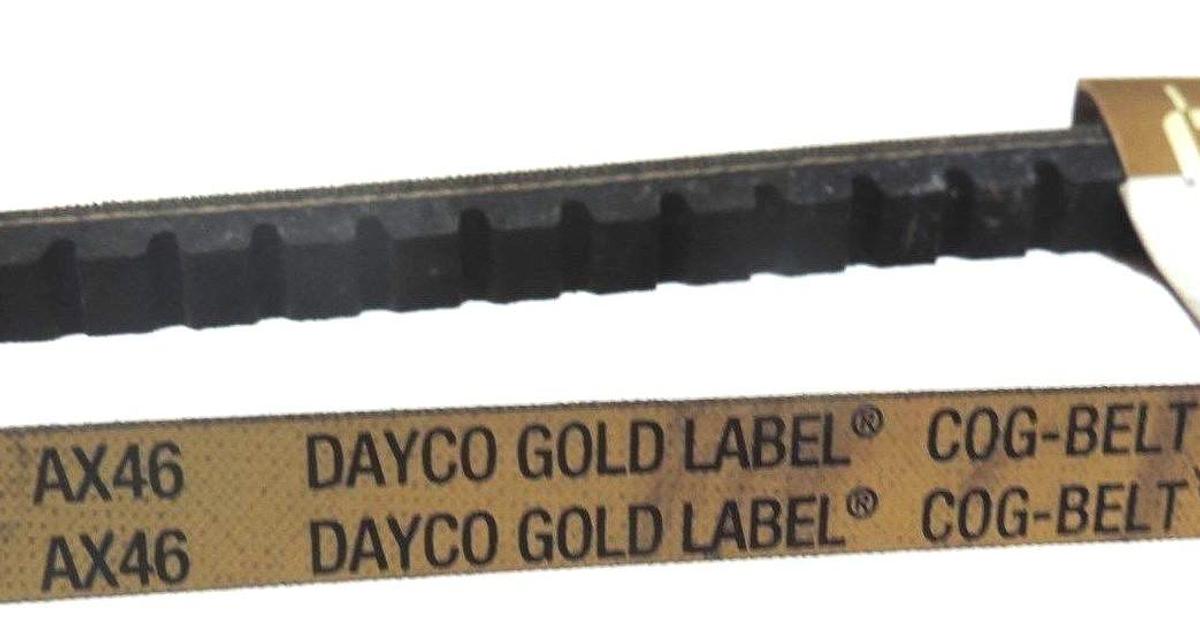 Used NEW DAYCO AX46 GOLD LABEL COG BELT