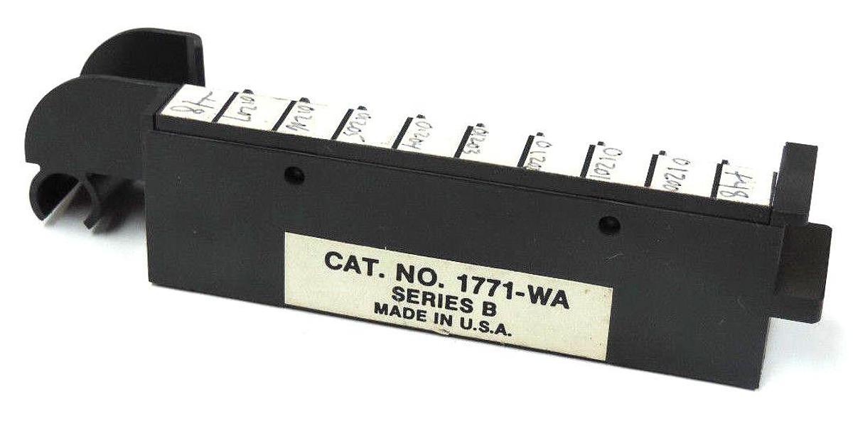 Used LOT OF 10 ALLEN BRADLEY 1771-WA FIELD WIRING ARMS, 1771WA SER. B