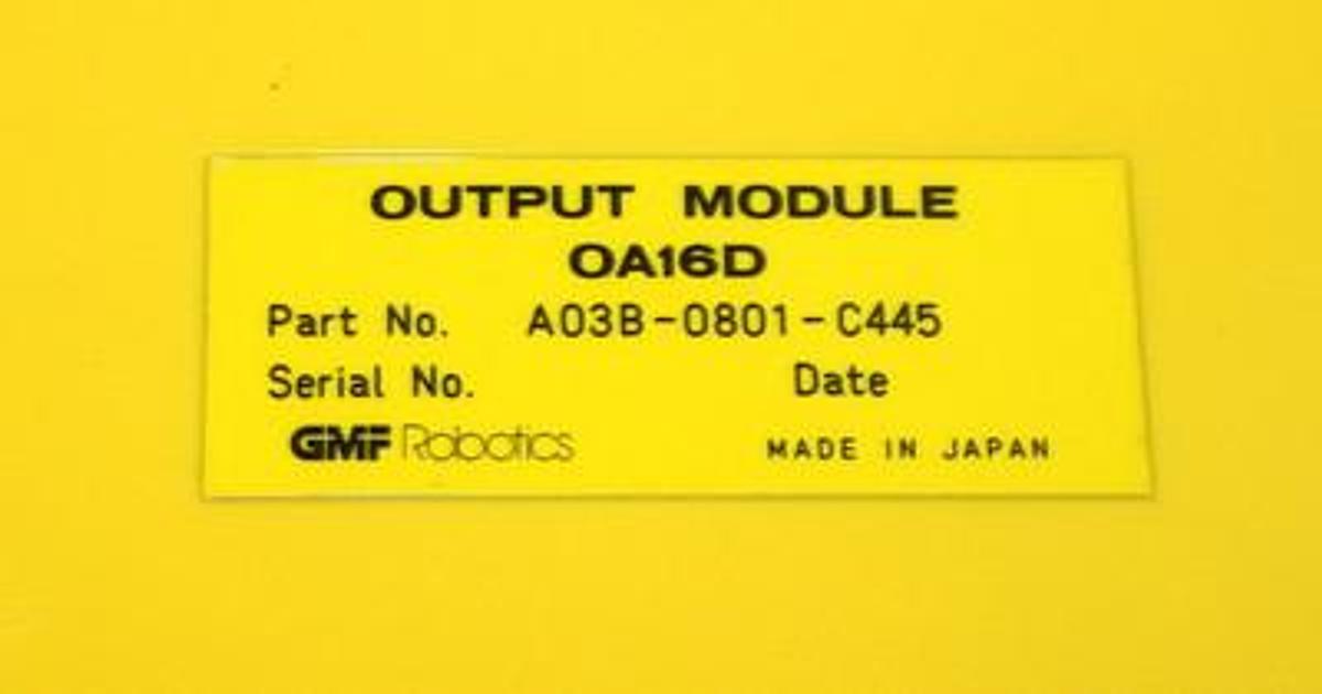 Used FANUC GFM A03B-0801-C445 OUTPUT MODULE A03B0801C445