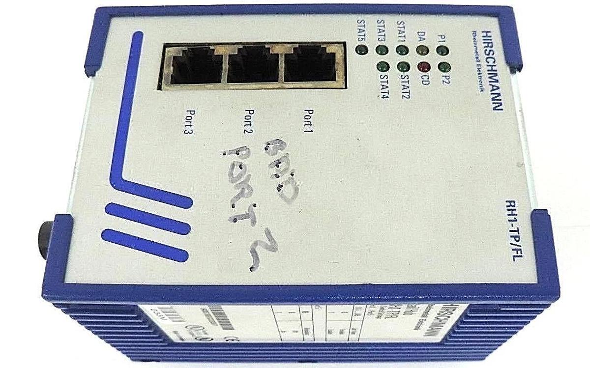 Used HIRSCHMANN RH1-TP/FL ETHERNET TWISTED PAIR INDUSTRIAL HUB 943613001
