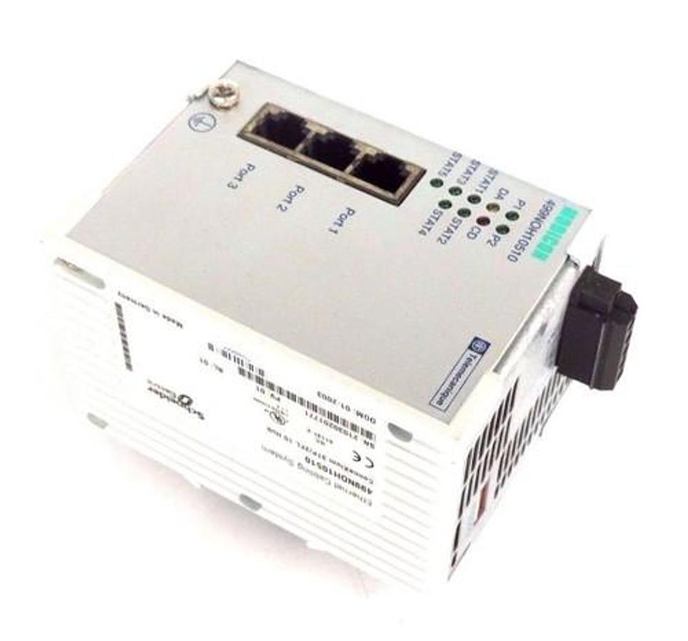 Used MODICON 499NOH10510 ETHERNET CABLING SYSTEM CONNEXIUM 3TP/2FL 10 HUB