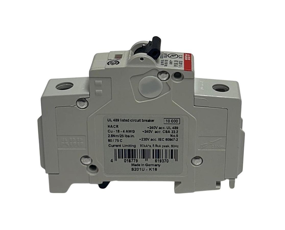ABB S201U-K16 / S201U-K16A MINI CIRCUIT BREAKER 240V 16A OEM NSNP