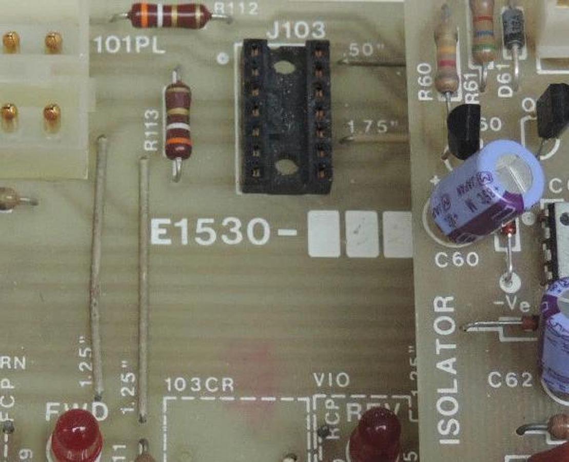 Used POLYSPEDE E1530-052 CIRCUIT BOARD E153052 W/ POLYSPEDE E1531-21 ISOLATOR BOARD