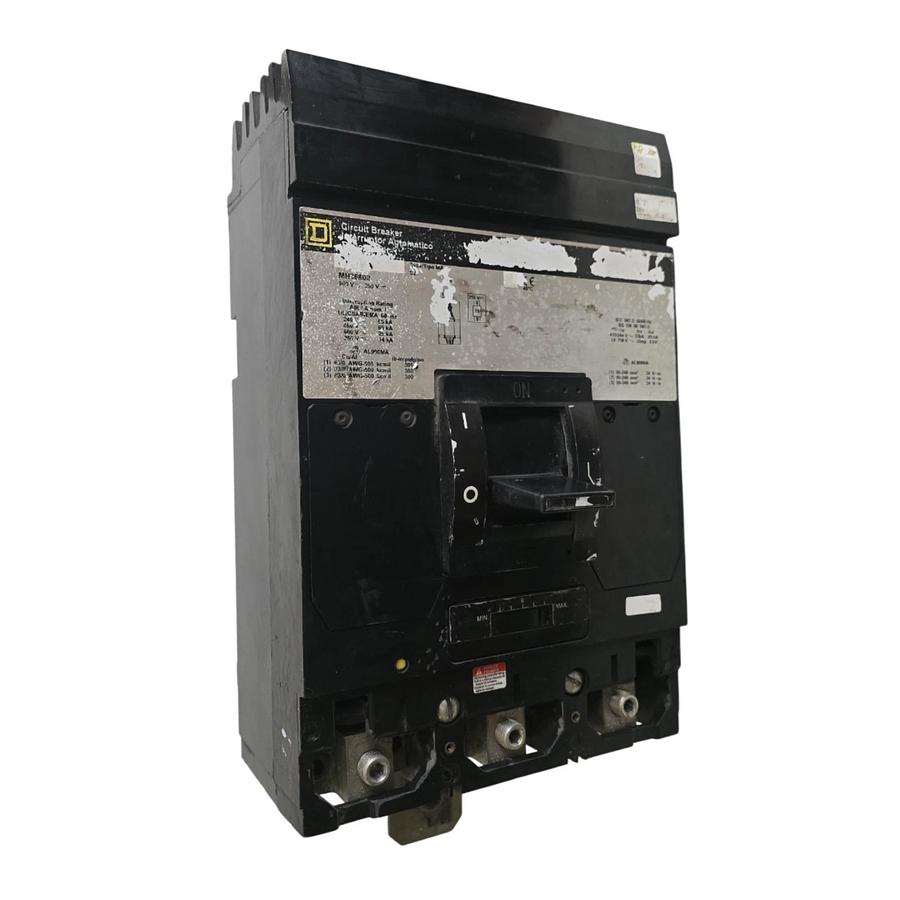 Used Square D MH36800 I-Line MH CIRCUIT BREAKER 3POLE 600VAC 800AMP USPI 785901339557