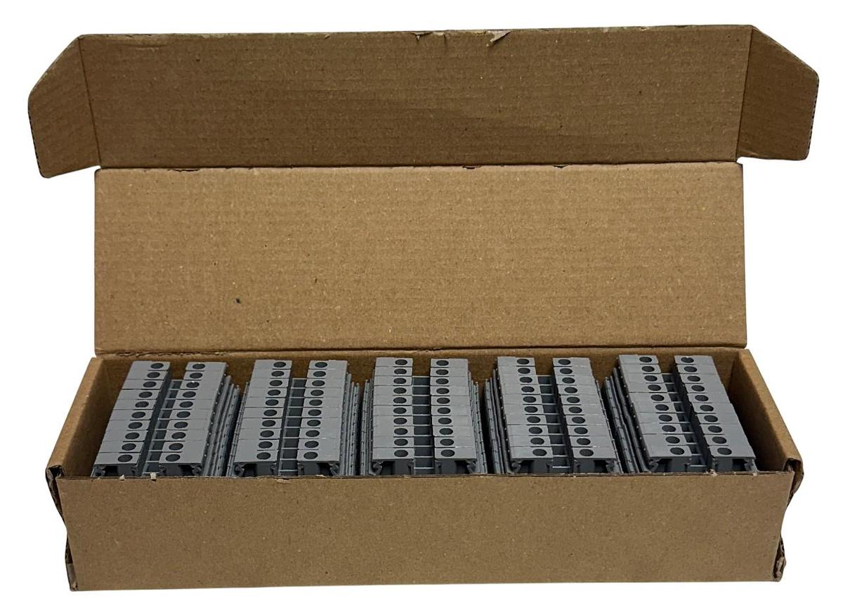 Used 50 TE CONNECTIVITY 1SNA115116R0700 ENTRELEC TERMINAL BLOCKS M4/6 GRAY NSMP