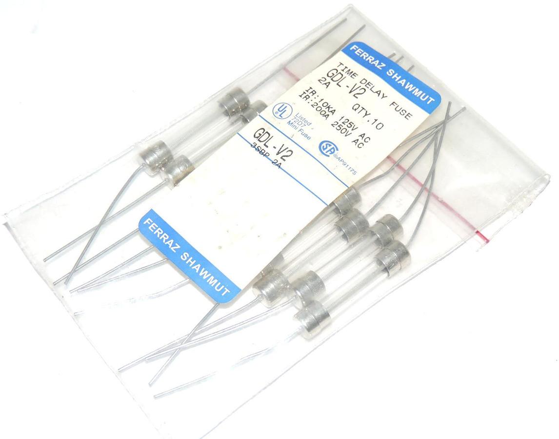 Used LOT OF 27 FERRAZ SHAWMUT GDL-V2 TIME DELAY FUSES 2A