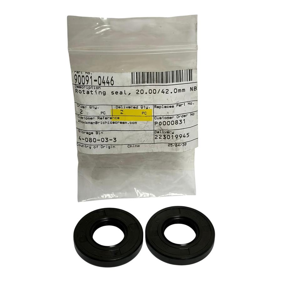 Lot of 2 Genuine Tetra Pak 90091-0446 Rotating Seal 20.00/42.0mm NB Ice Cream