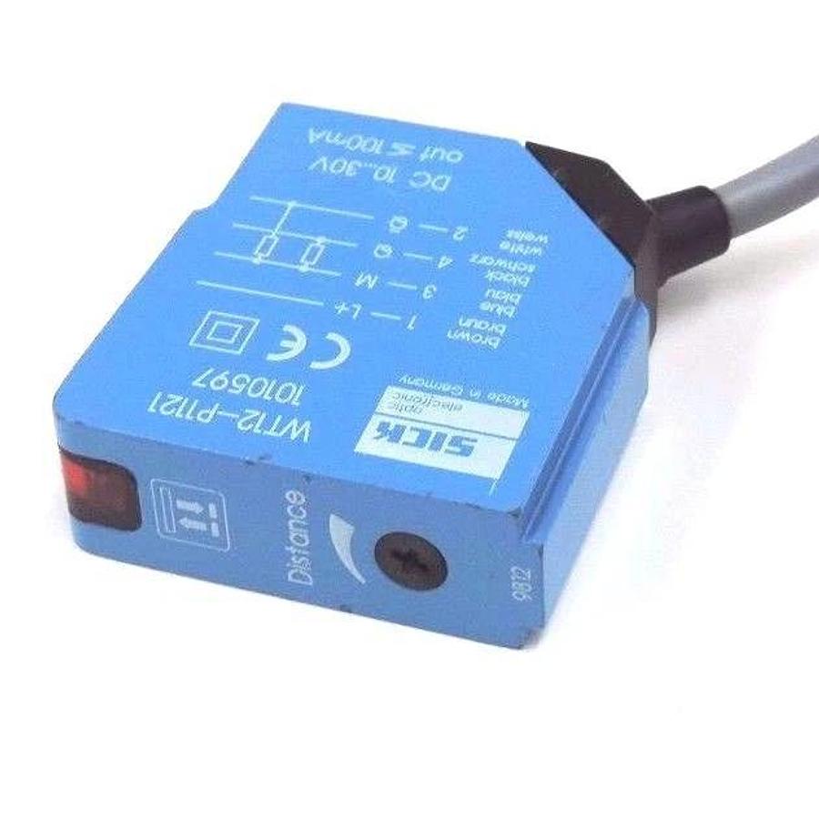 Used SICK WT12-P1121 PHOTOELECTRIC SENSOR WT12P1121, 1010597, DC 10...30V