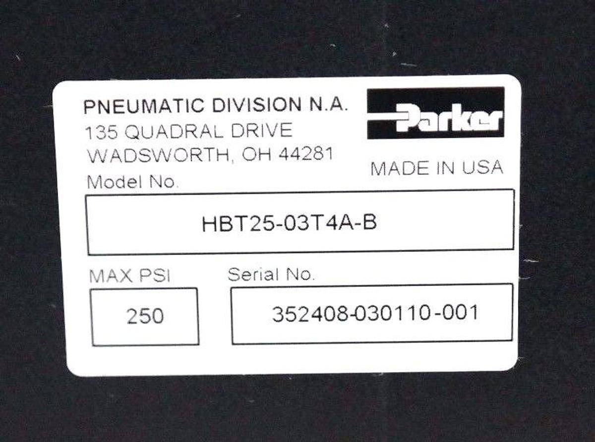 Used NEW PARKER HBT25-03T4A-B H-BODY SLIDE CYLINDER HBT2503T4AB 250PSI