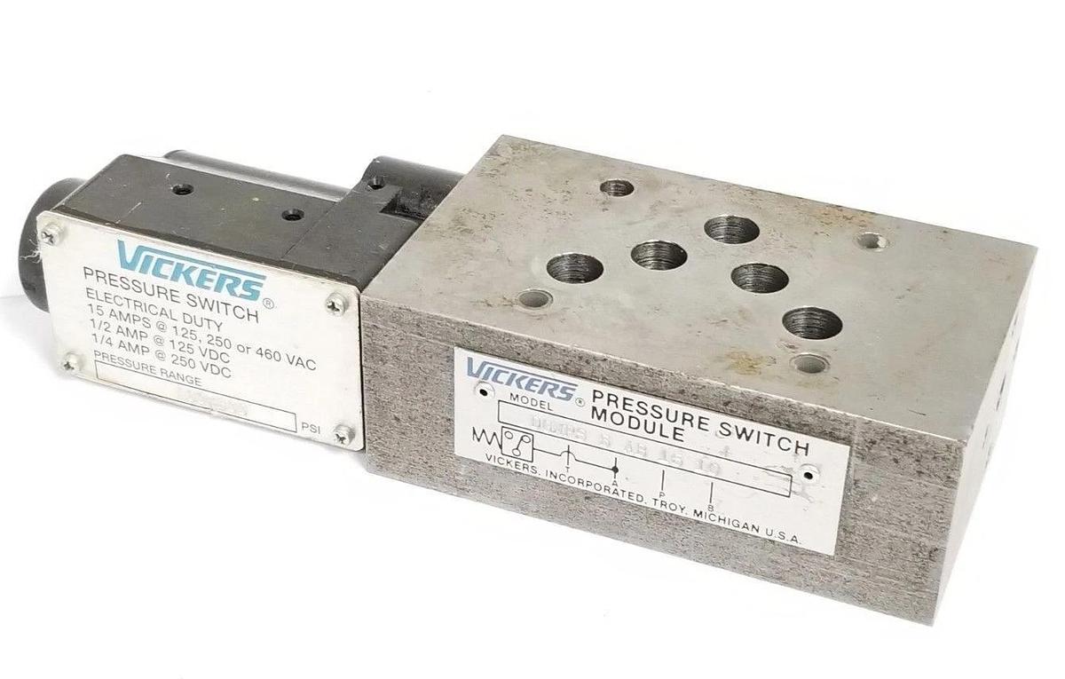 Used VICKERS DGMPS-5-AB-15-10 PRESSURE SWITCH 100-300PSI DGMPS5AB1510