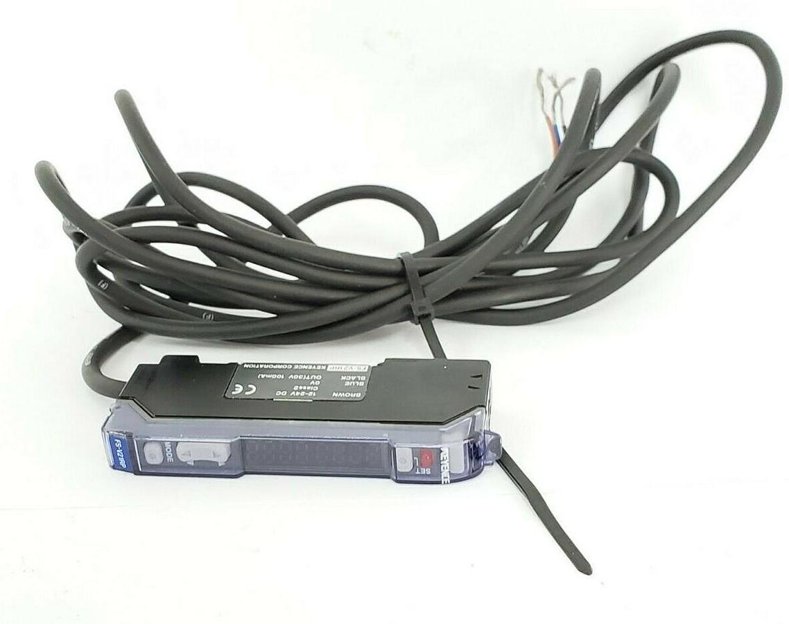 Used KEYENCE FS-V21RP FIBER OPTIC CABLE VSV21RP, 12-24 VDC