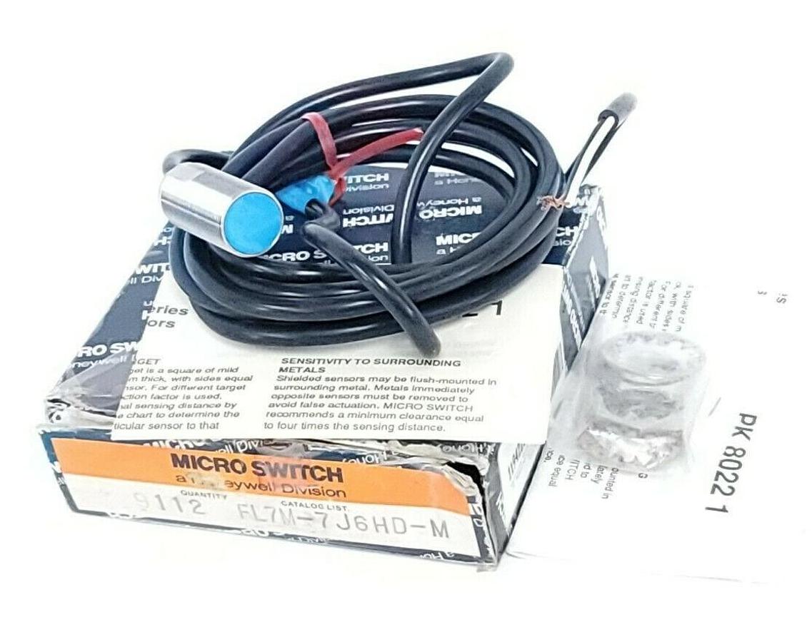 Used NIB HONEYWELL MICRO SWITCH FL7M-7J6HD-M PROXIMITY SWITCH FL7M7J6HDM 2M CABLE