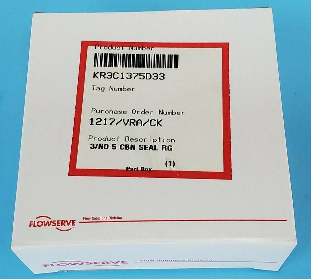 Used NIB FLOWSERVE KR3C1375D33 CARBON SEAL RING NUMBER 5