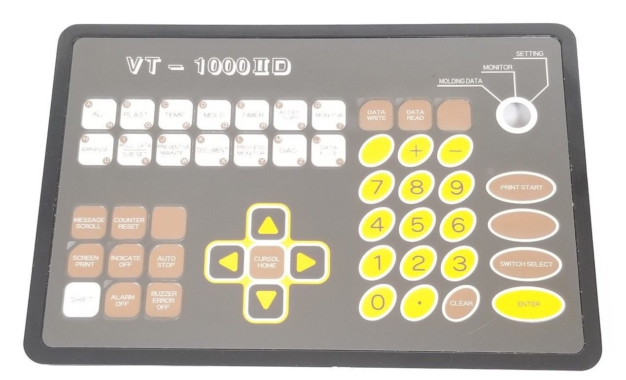Used FUJI ELECTRIC VT-1000 II D KEYBOARD PANEL MEMBRANE ONLY