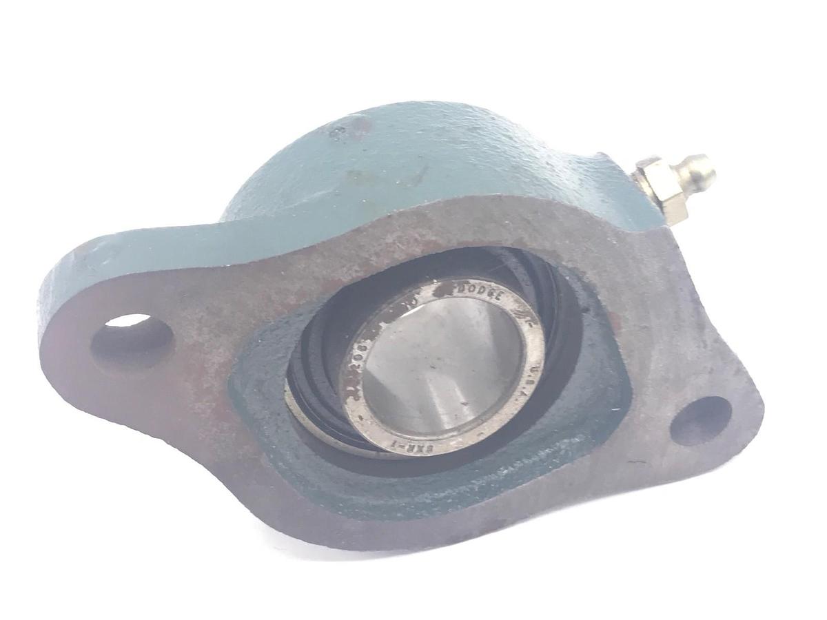 Used NIB DODGE F2B-SXR-100 FLANGE BEARING W/ COLLAR, 1" BORE, CAST IRON 2-BOLT