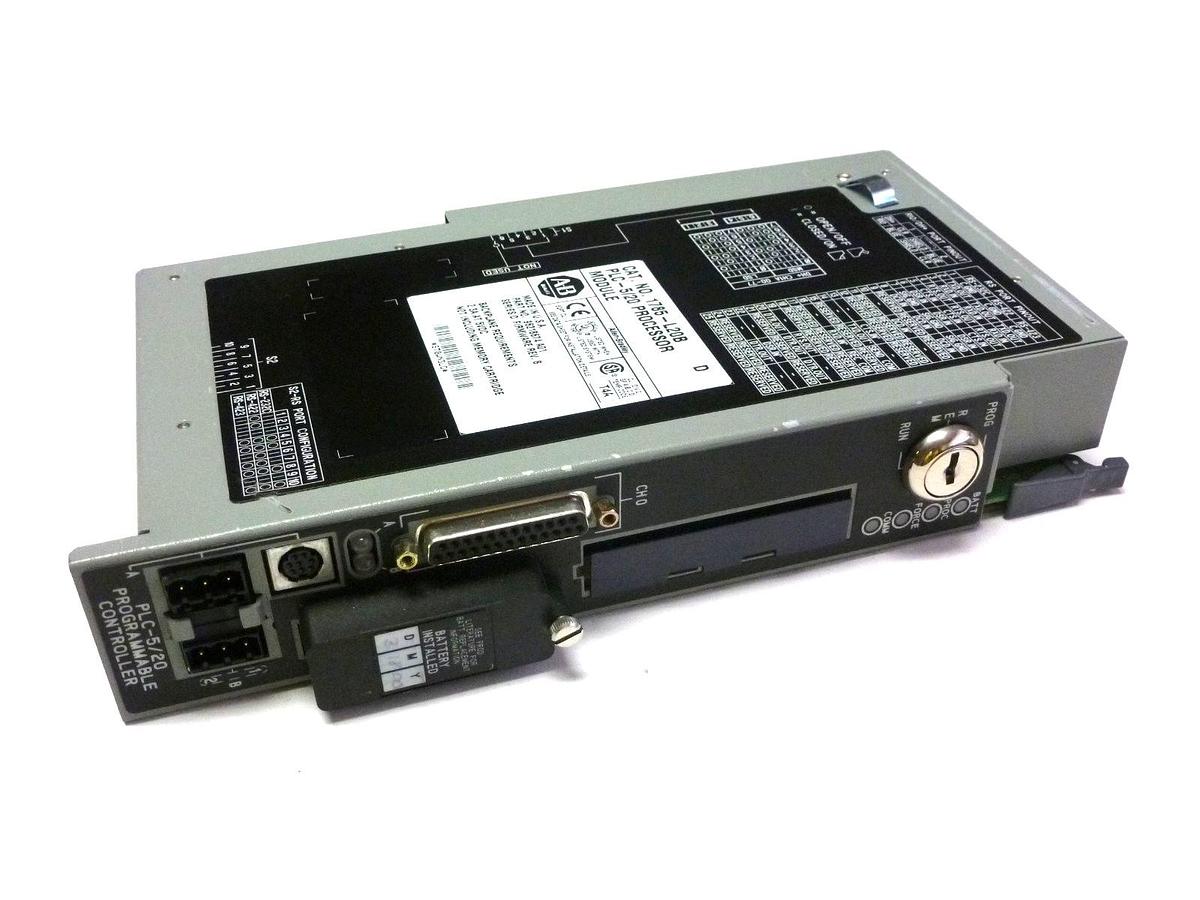 Used ALLEN BRADLEY 1785-L20B SER D PLC-5/20 PROCESSOR MODULE FIRMWARE REV. B 1785L20B