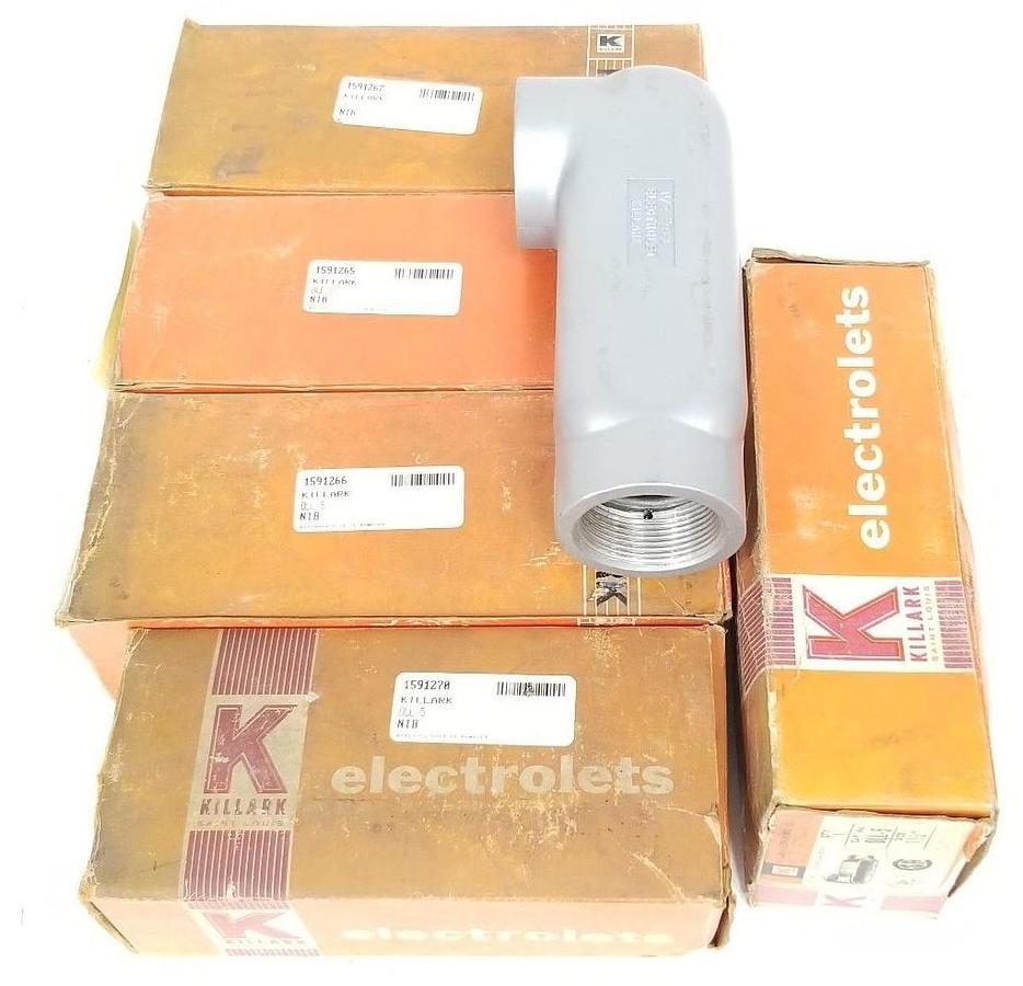 Used LOT OF 5 NIB HUBBELL KILLARK OLL-5 CONDUIT BODIES 1-1/2'' TYPE: LL