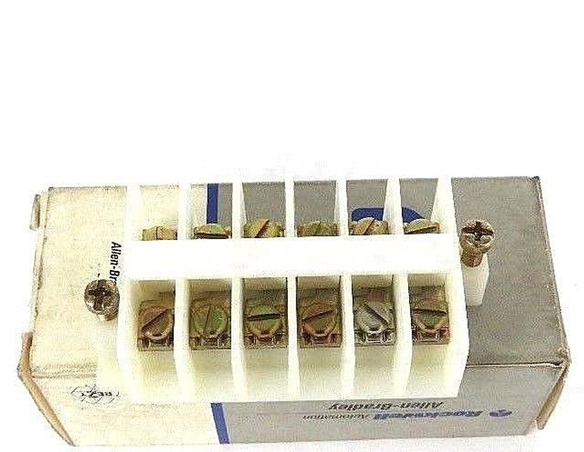 NIB ALLEN BRADLEY 1492-HJ86 SURFACE MOUNTED TERMINAL BLOCK SER. A, 25A, 6 POLE