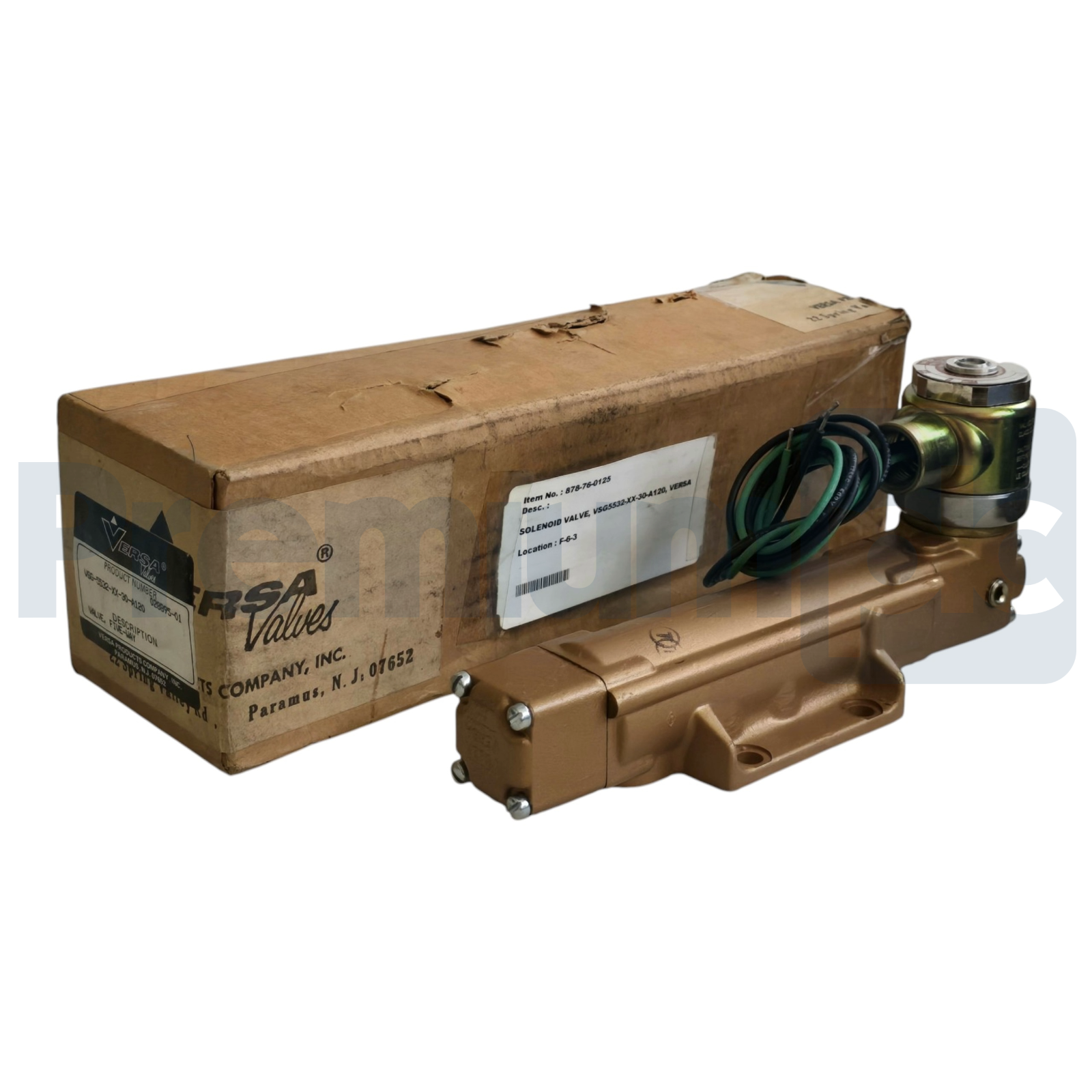 Used Versa VSG-5532-XX-30-A120 V-Series 5-Way/2-Pos Pneumatic Directional Valve 120V