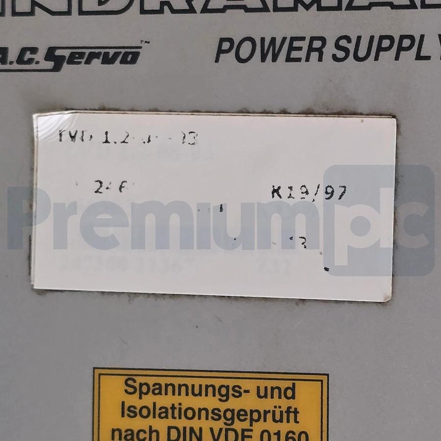 Used Rexroth Indramat TVD 1.2-08-03 AC Servo Power Supply Module MNR R911246503