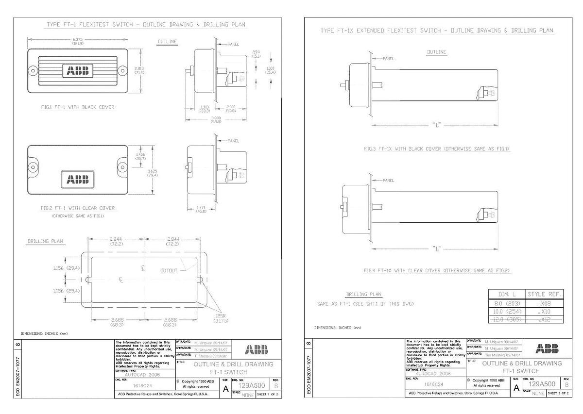 Used ABB 991AJ07G01 B | FT-1 Stand Alone 10-Pole Flexitest Test Switch Code: FT1-J07