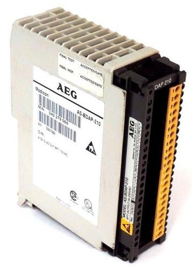 Used MODICON AS-BDAP-210 DISCRETE OUTPUT MODULE REV D ASBDAP210