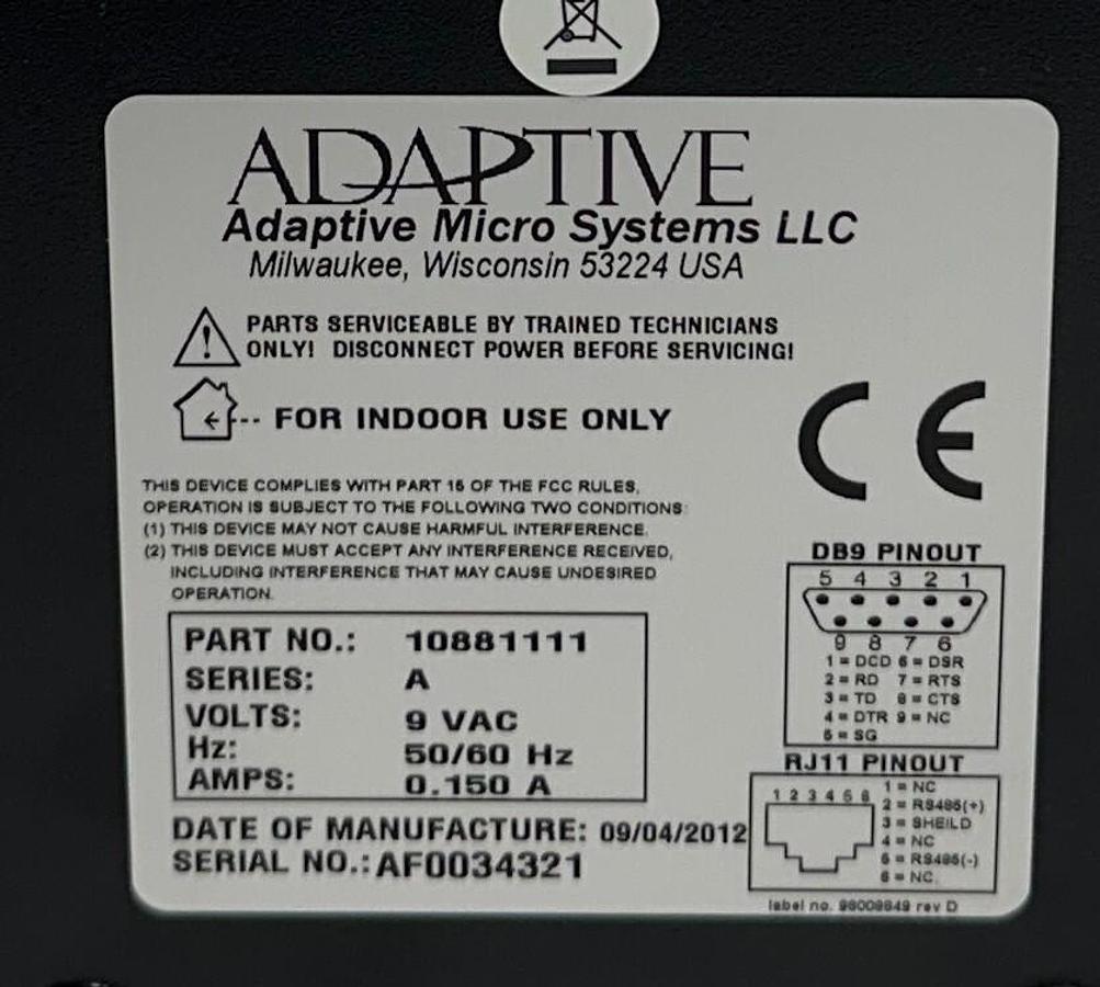 Used ADAPTIVE MICRO SYSTEMS AMS 1088-1111 / 10881111 RS-232/RS-485 CONVERTER BOX NSMP