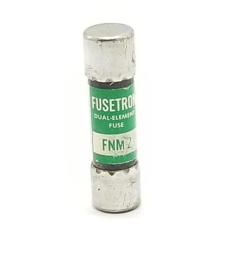Used BUSSMANN FUSETRON FNM-2 DUAL-ELEMENT FUSE, 2 AMP, FNM2