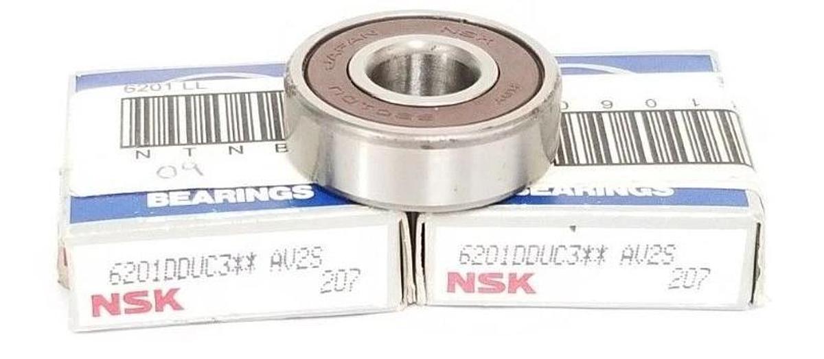 Used LOT OF 2 NEW NSK 6201DDUC3**AV2S 207 BEARINGS 12X32X10MM 6201DDUC3