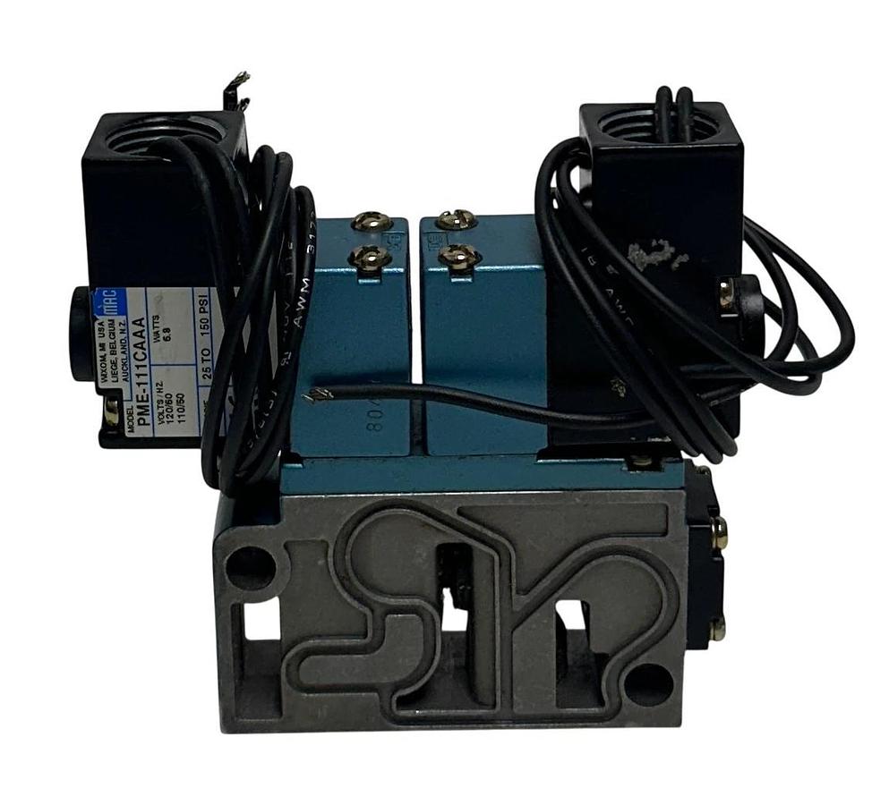 Used MAC VALVES 924B-PM-111CA / 924BPM111CA SOLENOID VALVE W/ PME-111CAA PILOT USNP
