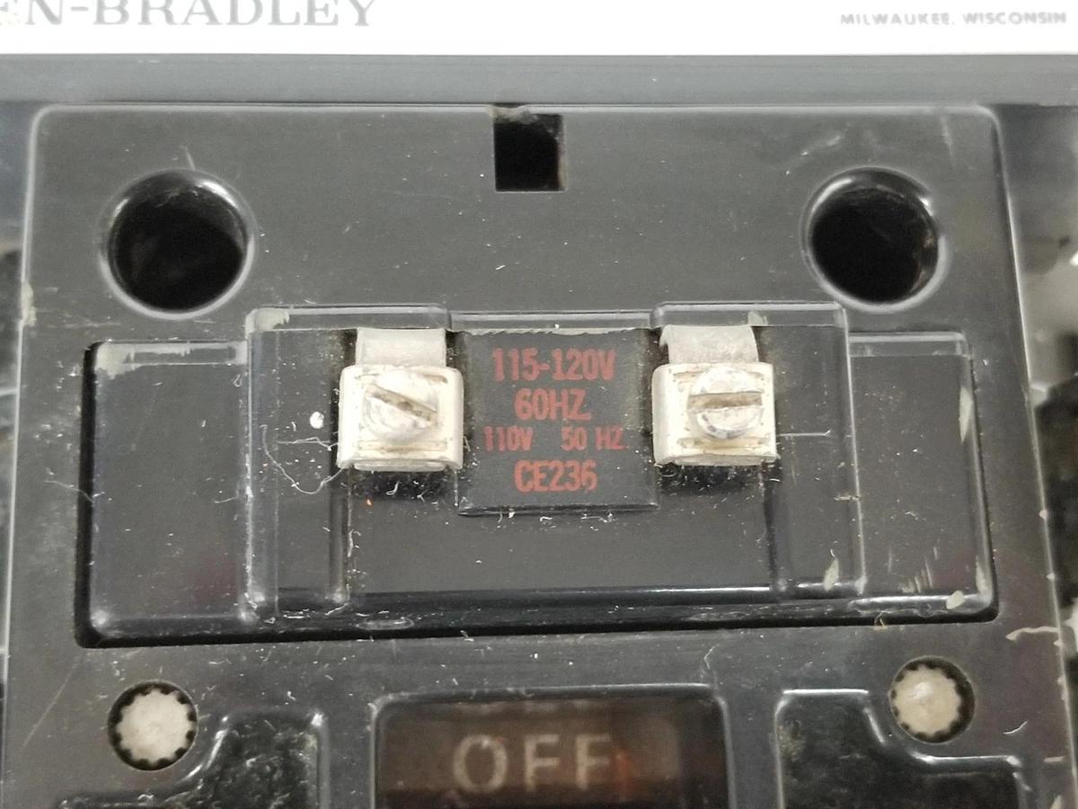 Used ALLEN BRADLEY 509-EOB NON-REVERSING STARTER SER. A W/ CE236 COIL 110-120V