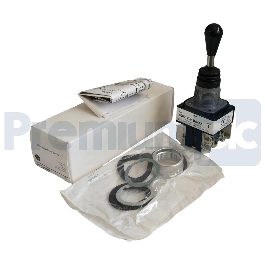 Allen-Bradley 800T-T2H3NNXX /T 30mm 2-Way Toggle Switch Spring Return, 2NO/2NC