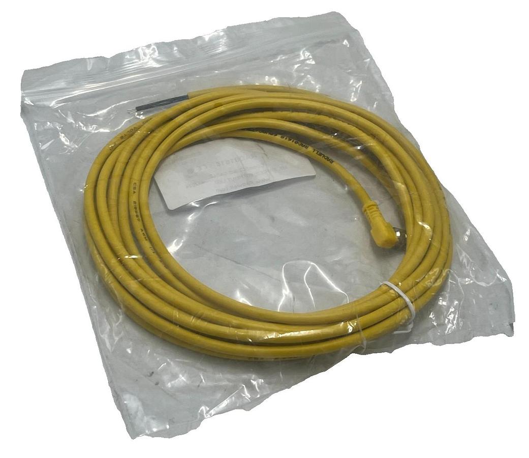 Used Radwell RAD01618 M8 Pico Female Right Angle 3-Pin Cord Set 5m PVC Cable, NSMP