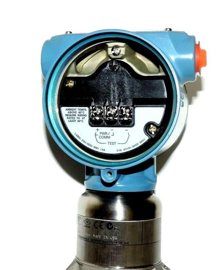 Used ROSEMOUNT 3051S COPLANAR PRESSURE TRANSMITTER 3051S1CD3A2B12A1AM5 W/2 1199 SEALS