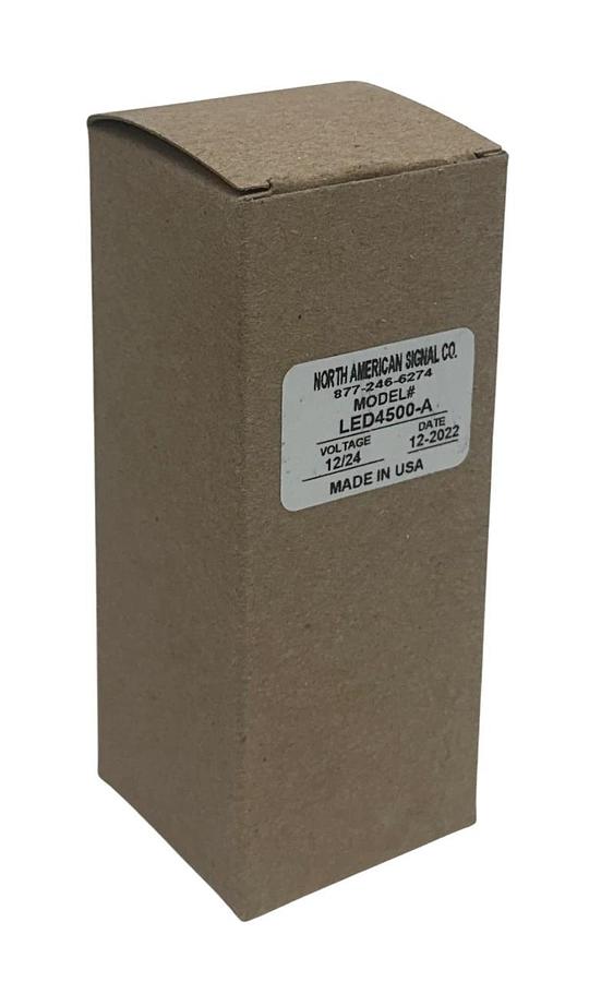 NORTH AMERICAN SIGNAL CO LED4500-A / LED4500A LED LIGHT AMBER/CLEAR 12/24V NSMP