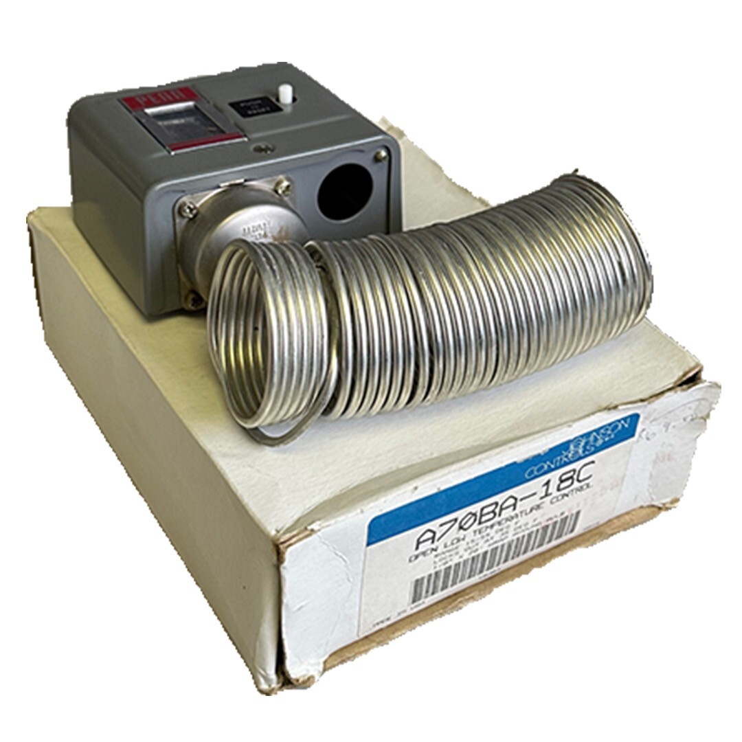 Used NEW JOHNSON CONTROLS A70BA-18C / A70BA18C OPEN LOW TEMPERATURE CONTROL 15/55 DEG