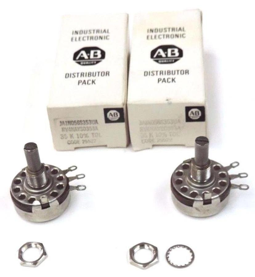 Used LOT OF 2 NIB ALLEN BRADLEY JA1N056S353UA POTENTIOMETER 35K OHMS 10% TOLERANCE