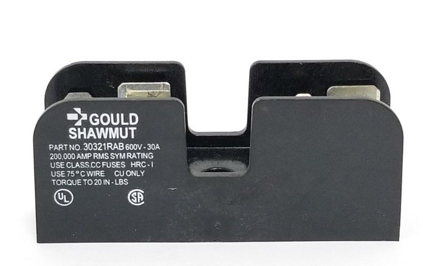 Used GOULD SHAWMUT 30321RAB FUSE HOLDER 600V-30A
