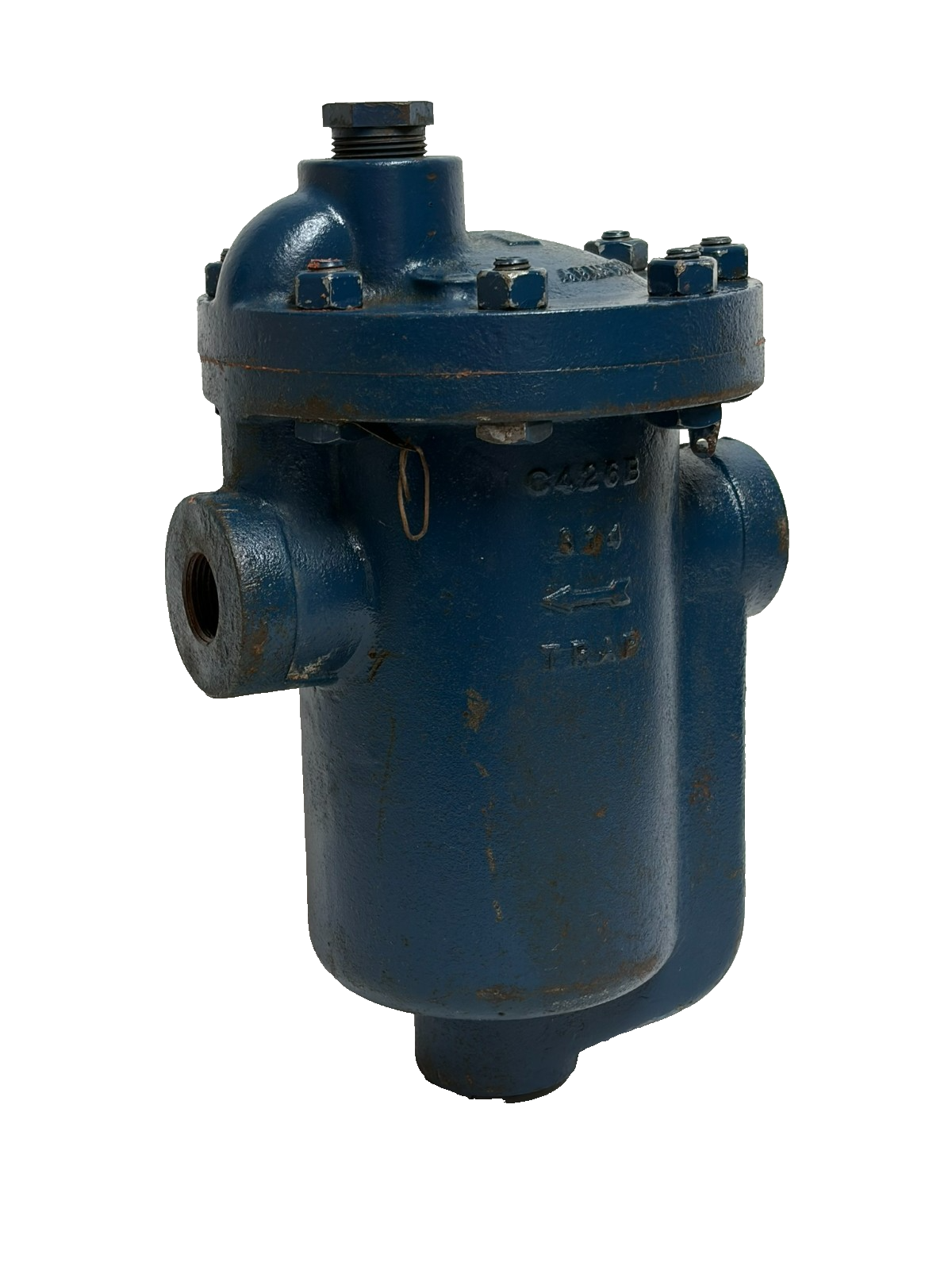 Used Armstrong 814 Inverted Bucket Steam Trap 1" NPT Cast Iron Blue NOS