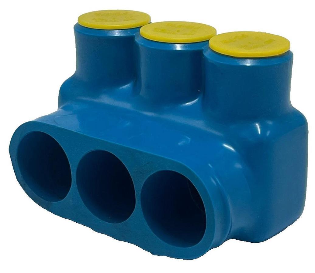 Penn-Union IMLC-500-3S Insulated Multi-Tap Connector, 3-Port, 500 MCM - 4 AWG