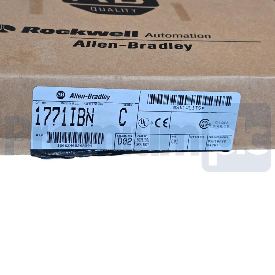 Used ALLEN BRADLEY 1771-IBN /C PLC-5 DC INPUT MODULE 10-30V REV. D02 1771IBN NSMP