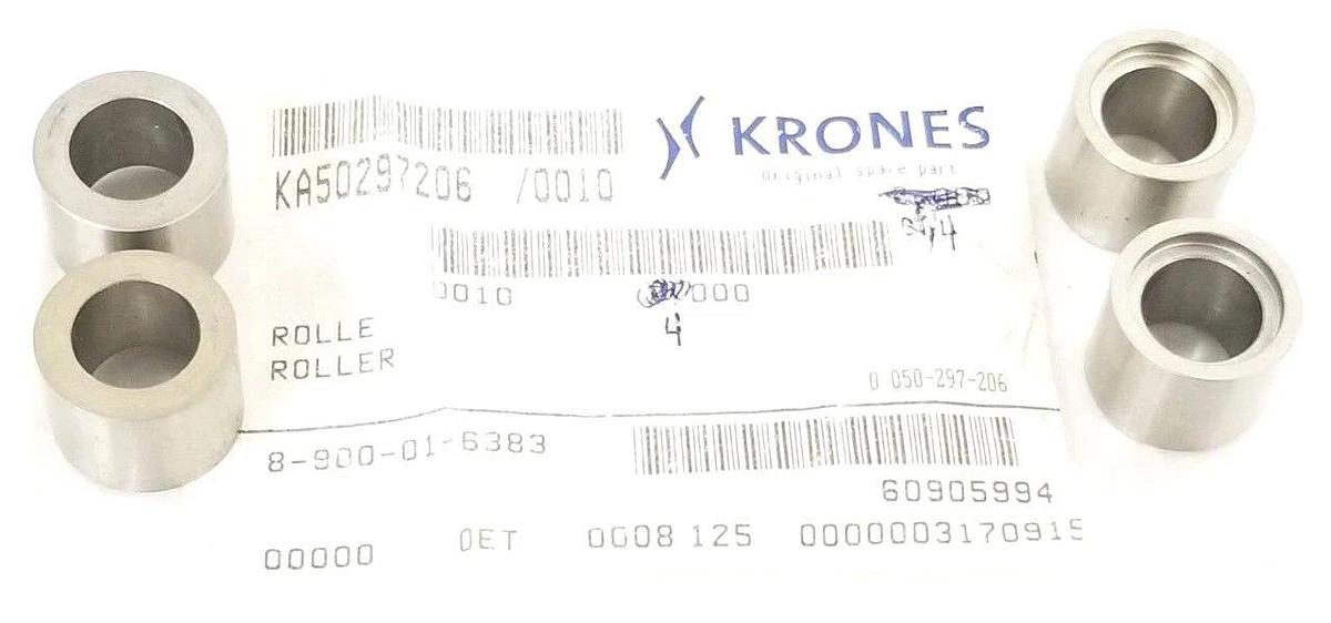 Used LOT OF 4 NEW IN BAG KRONES 8-900-01-6383 ROLLER BUSHINGS 8900016383