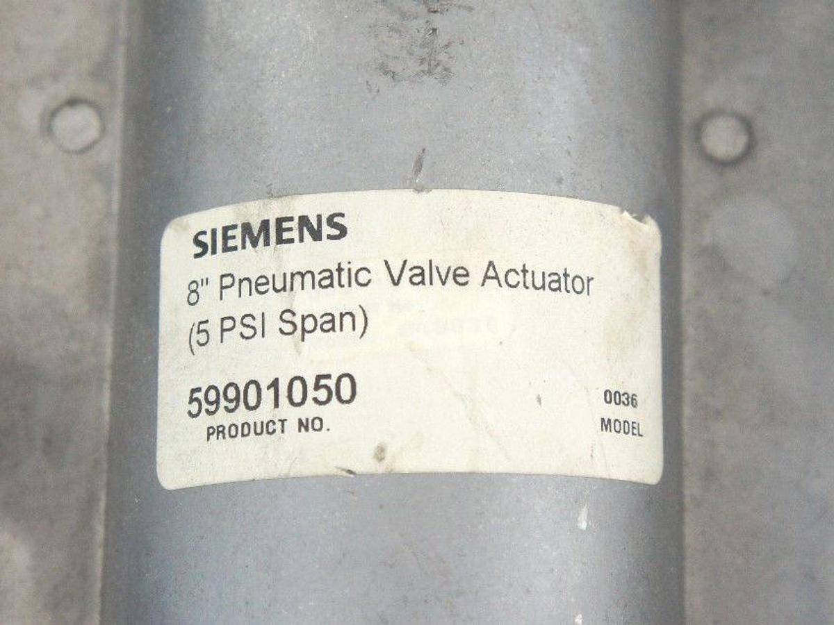 Used NEW FLOWRITE SIEMENS 8" PNEUMATIC ACTUATOR VALVE 599 SERIES 277-03033 59901050