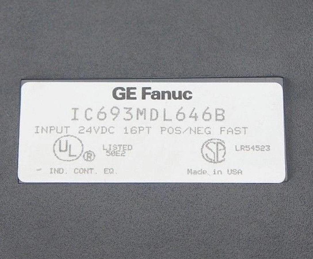 Used LOT OF 2 GE FANUC IC693MDL646B INPUT MODULE 24VDC 16PT POS/NEG FAST MINOR CHIPS